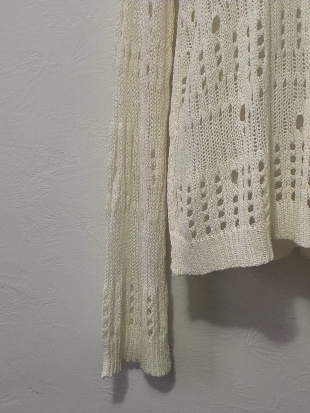 POL Lightweight Open-Knit Top in Cream - Picture 8 of 12